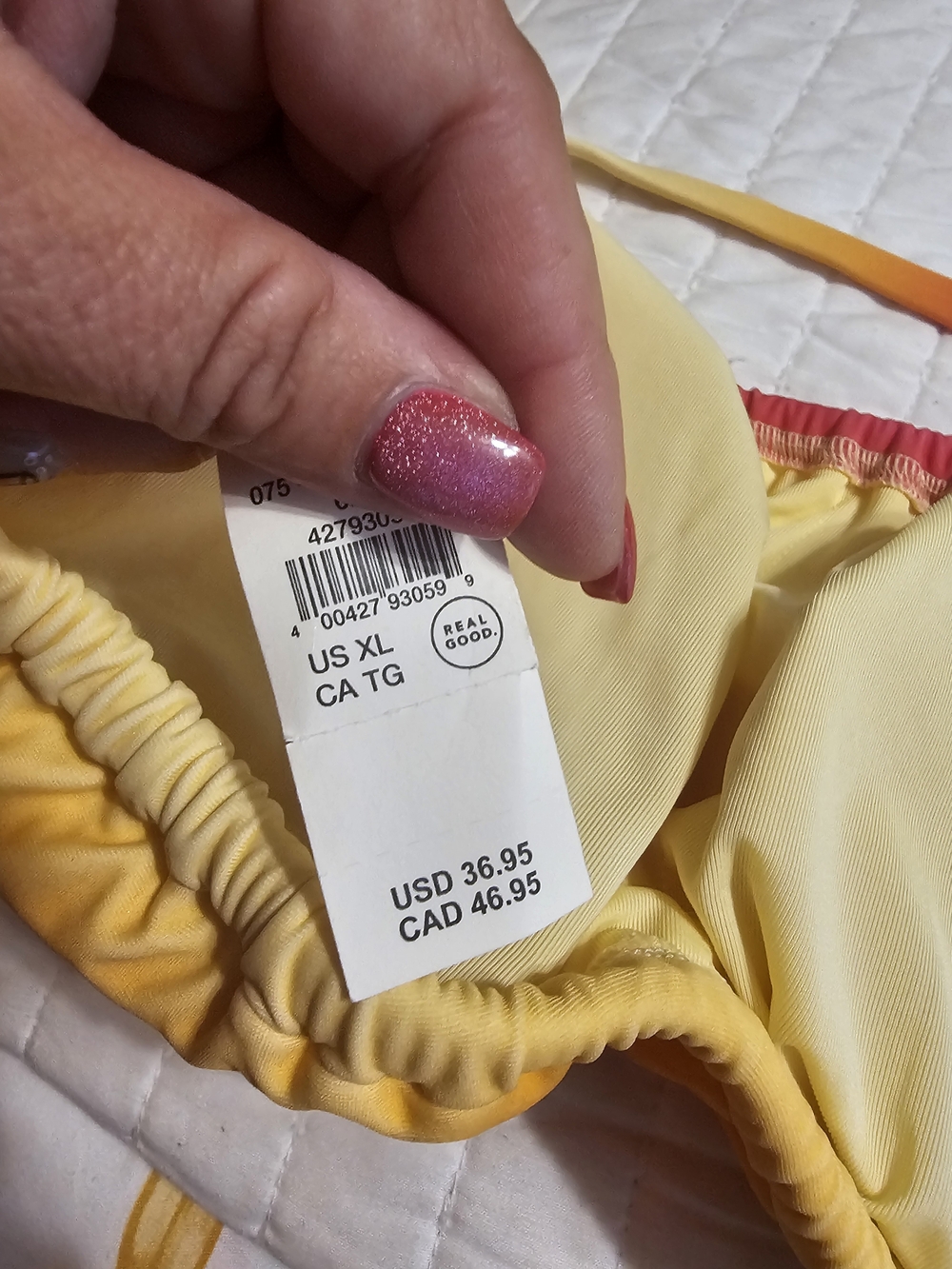 aerie Yellow Ombre Bikini Top